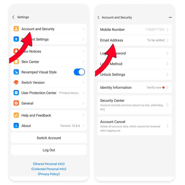 Раздел Email Address